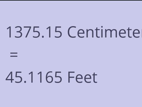 1375.15 CM TO FEET