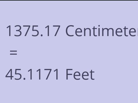 1375.17 CM TO FEET