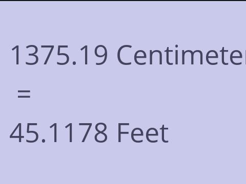 1375.19 CM TO FEET