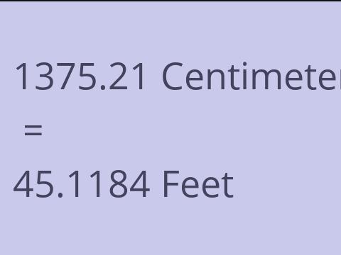 1375.21 CM TO FEET