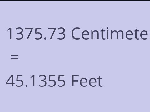 1375.73 CM TO FEET