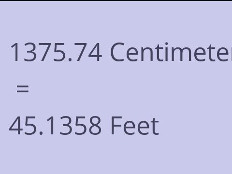 1375.74 CM TO FEET