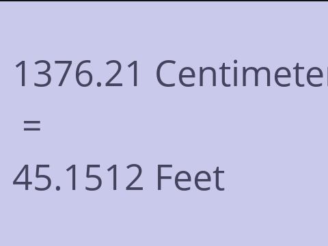 1376.21 CM TO FEET