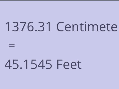 1376.31 CM TO FEET