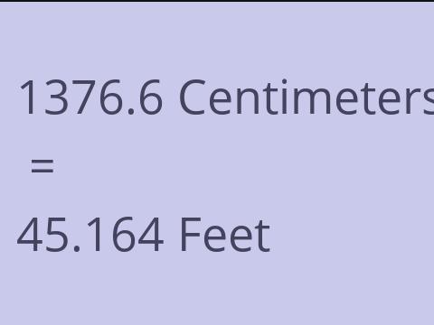 1376.6 CM TO FEET