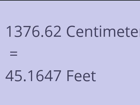 1376.62 CM TO FEET