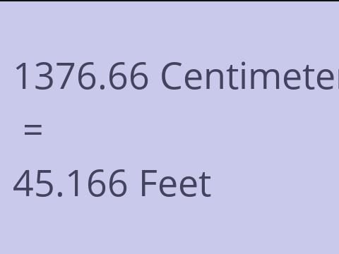 1376.66 CM TO FEET