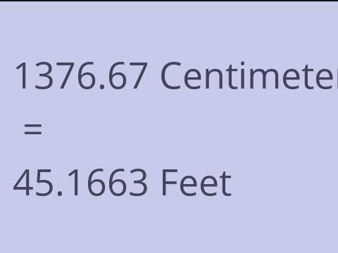 1376.67 CM TO FEET