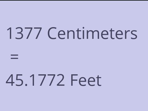 1377 CM TO FEET