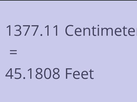 1377.11 CM TO FEET