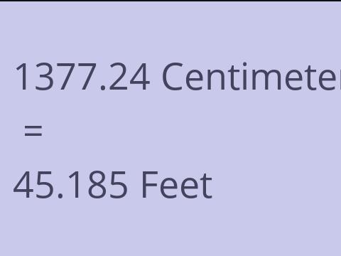 1377.24 CM TO FEET