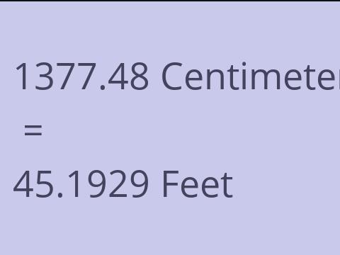 1377.48 CM TO FEET