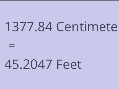 1377.84 CM TO FEET