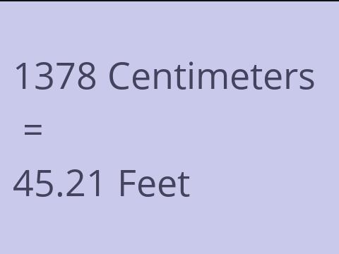 1378 CM TO FEET