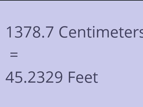 1378.7 CM TO FEET