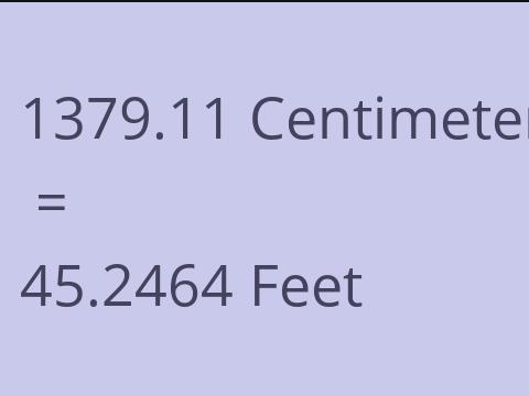 1379.11 CM TO FEET