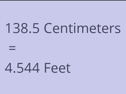 138.5 CM TO FEET