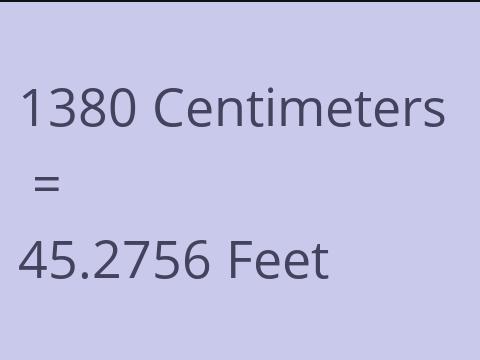 1380 CM TO FEET