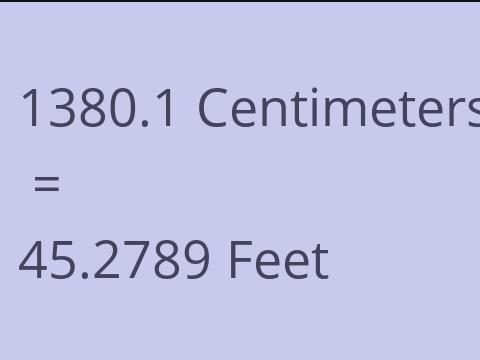 1380.1 CM TO FEET