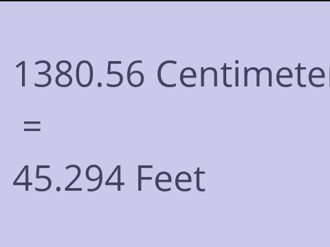 1380.56 CM TO FEET