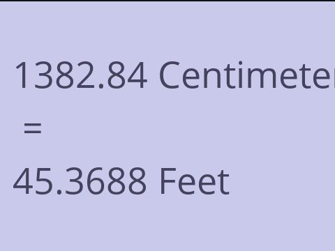 1382.84 CM TO FEET