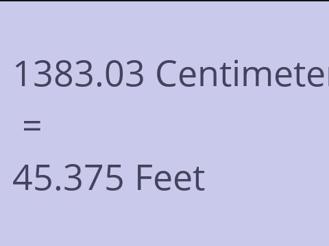 1383.03 CM TO FEET