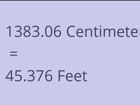 1383.06 CM TO FEET