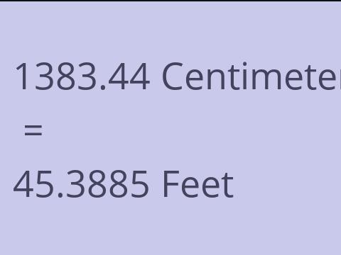 1383.44 CM TO FEET