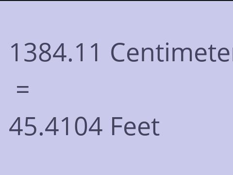 1384.11 CM TO FEET