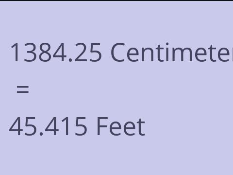 1384.25 CM TO FEET