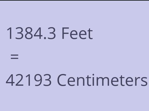 1384.3 FEET TO CM