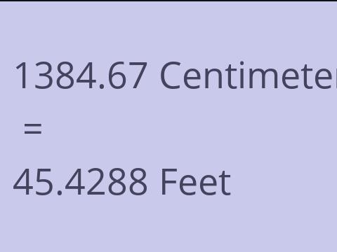 1384.67 CM TO FEET