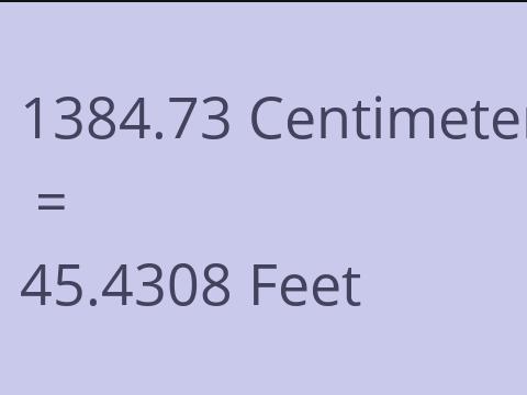 1384.73 CM TO FEET