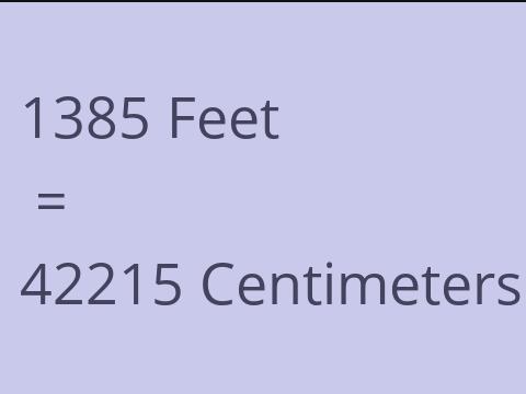 1385 FEET TO CM