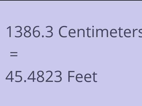 1386.3 CM TO FEET