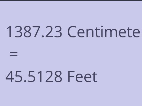 1387.23 CM TO FEET