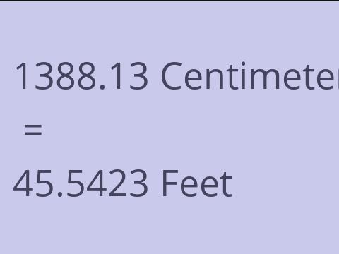 1388.13 CM TO FEET