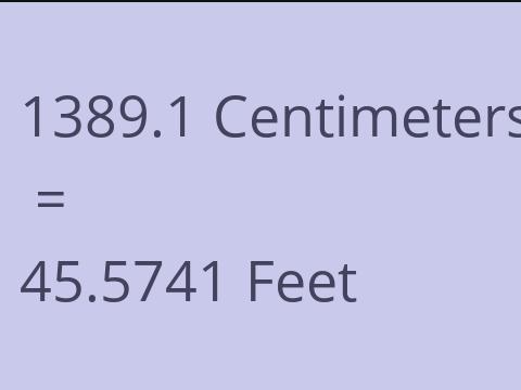 1389.1 CM TO FEET