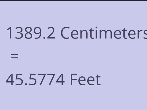 1389.2 CM TO FEET