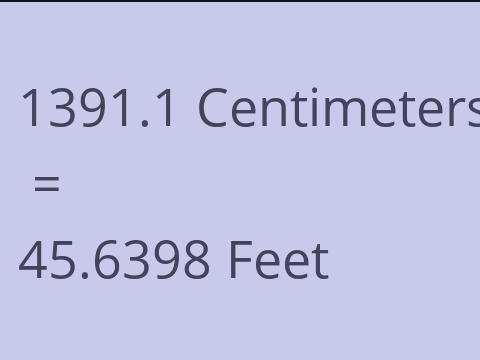 1391.1 CM TO FEET