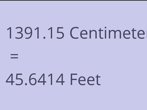 1391.15 CM TO FEET