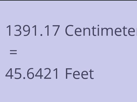 1391.17 CM TO FEET