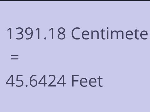 1391.18 CM TO FEET