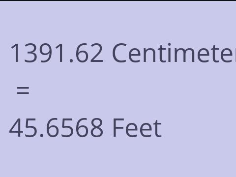 1391.62 CM TO FEET