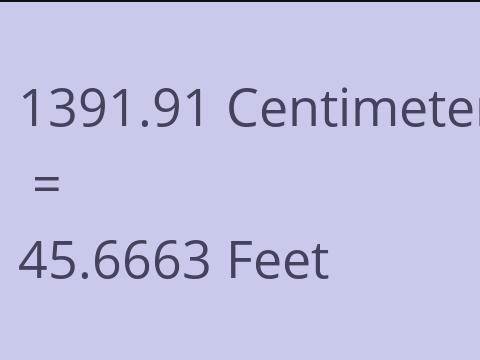 1391.91 CM TO FEET