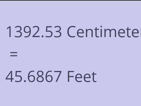 1392.53 CM TO FEET