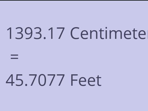 1393.17 CM TO FEET