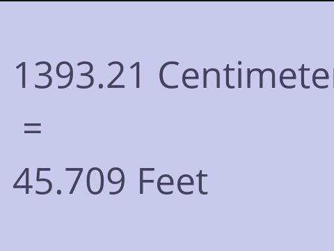 1393.21 CM TO FEET