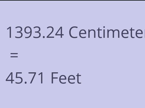 1393.24 CM TO FEET