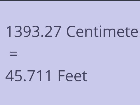 1393.27 CM TO FEET